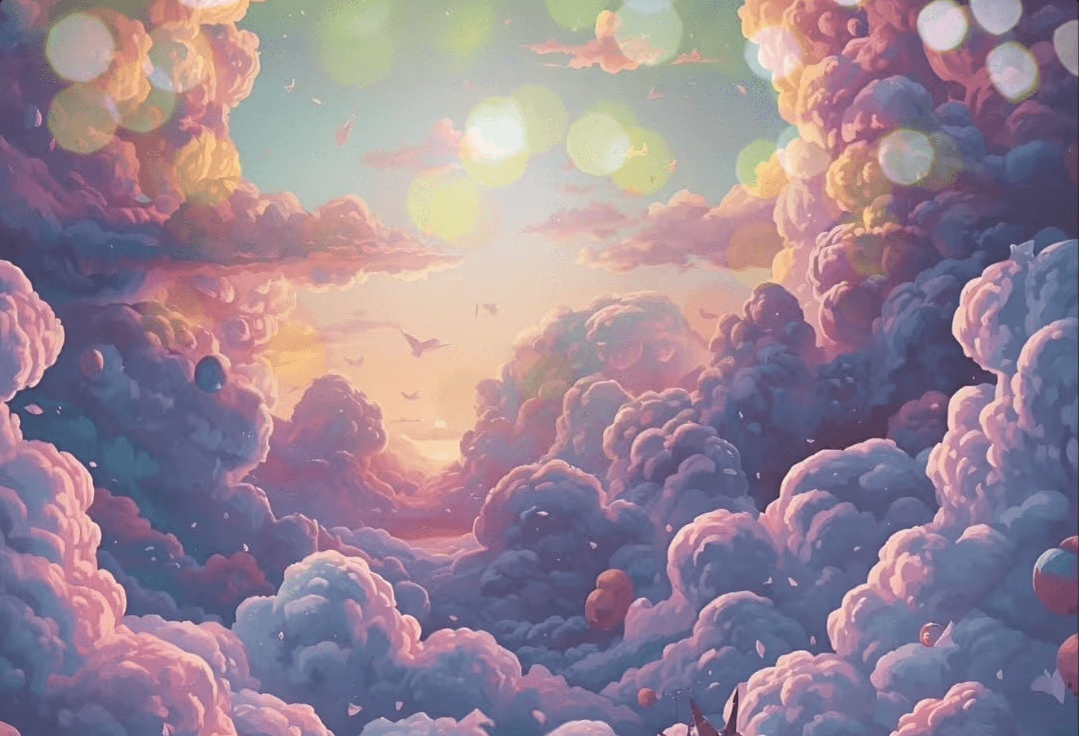 Dreamy clouds background